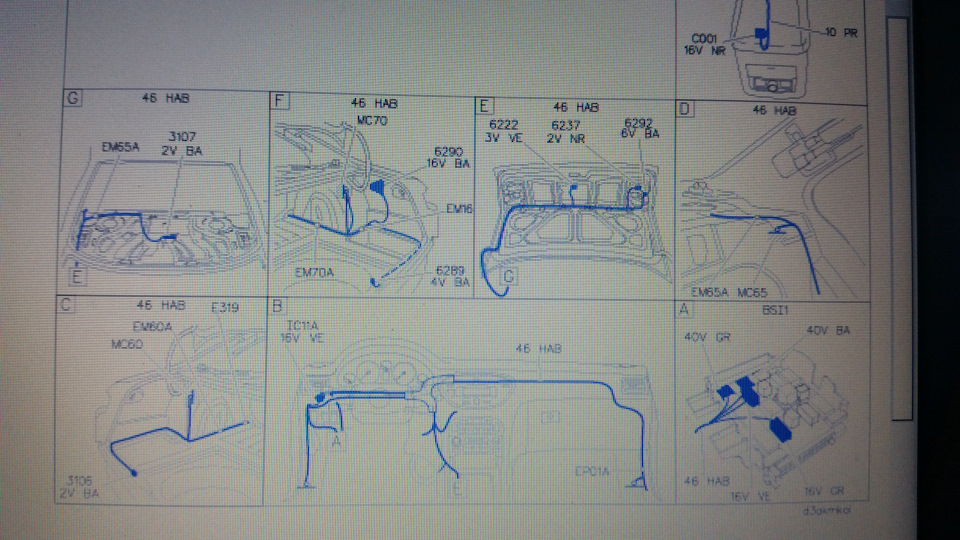 схема проводки пежо 308