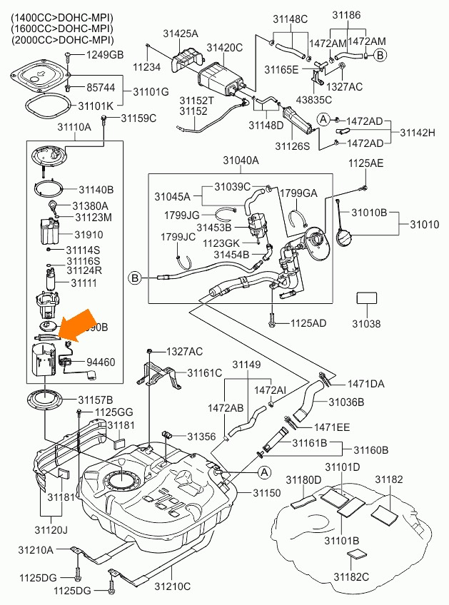 Замена топливного фильтра — KIA Ceed SW (1G), 1,6 л, 2007 года | своими ...