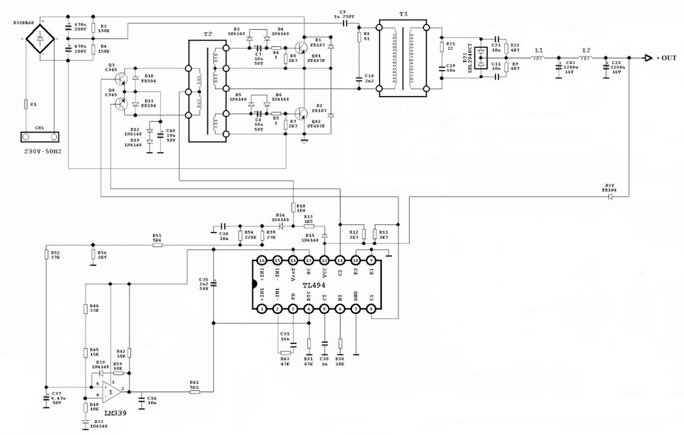 As339p e1 схема блока питания