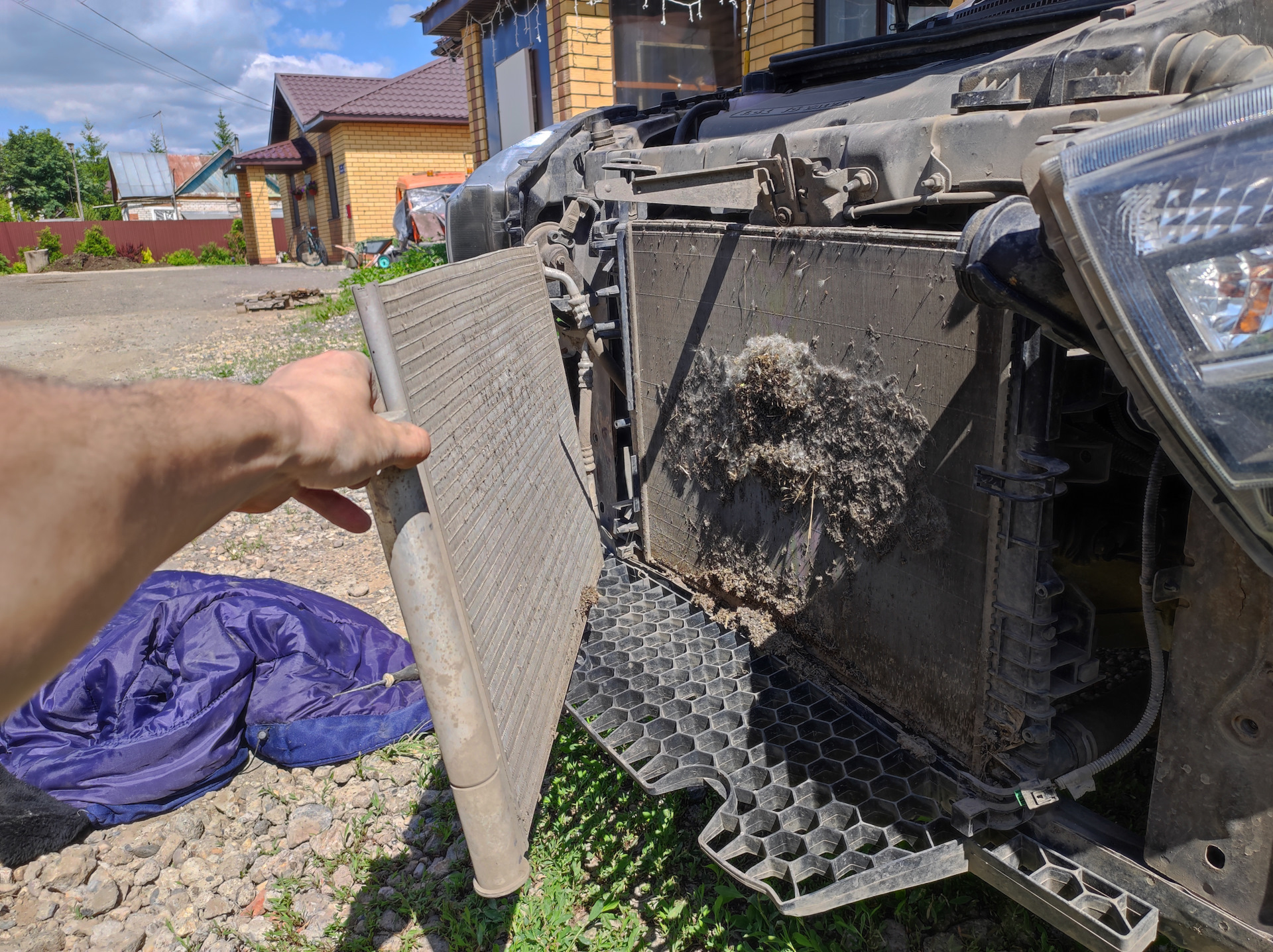 Чистка радиатора — Lada Vesta SW Cross (1G), 1,6 л, 2020 года | своими ...