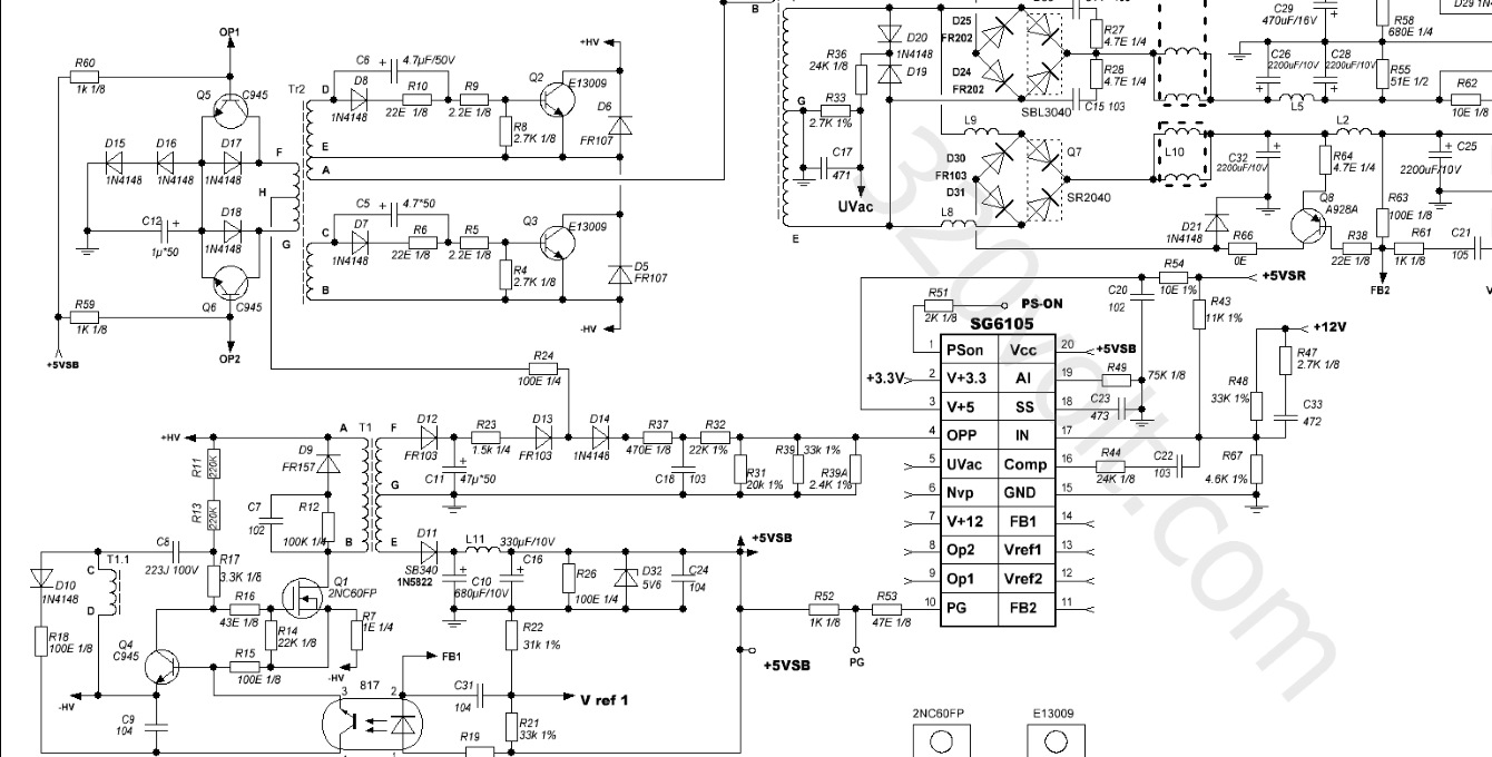 Схема блока питания компьютера iw p430j2 0