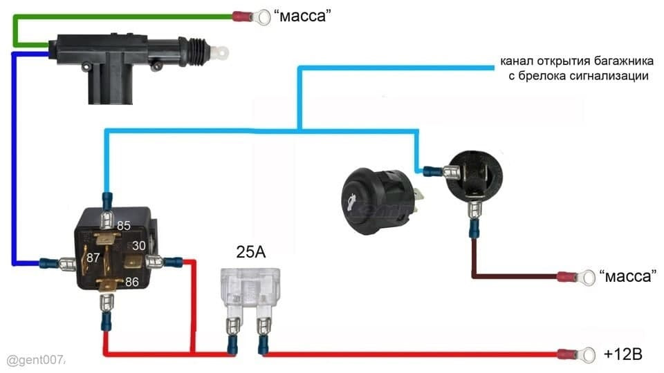 кнопка багажника ваз схема | Дзен