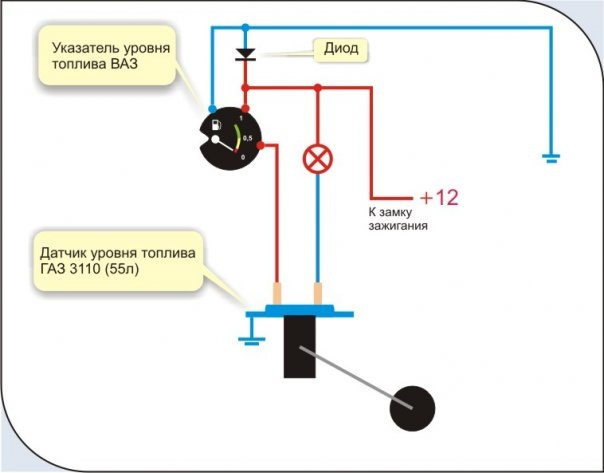 Подключение уровня топлива ваз 2106 Приборы, приборы и снова приборы - Москвич 2140 SL, 1,5 л, 1981 года своими рука