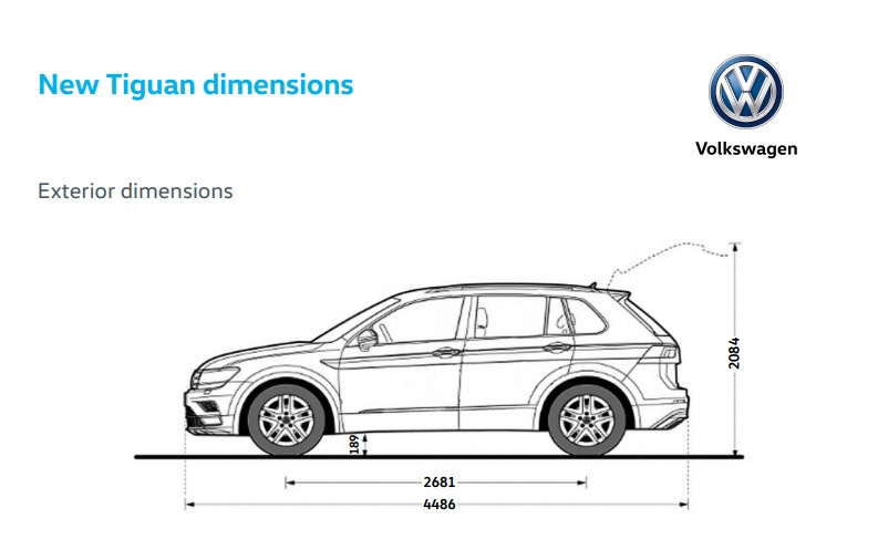 Фольксваген тигуан чертеж