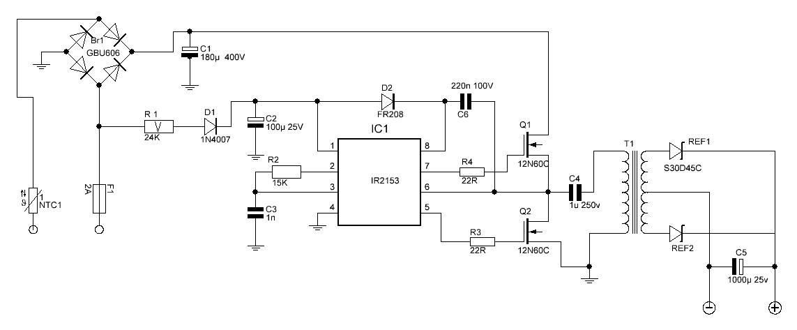 Питание шуруповерта от сети 220в схема Переделка Шуруповерта 12V на 220 вольт от компьютерного блока питания - Сообщест