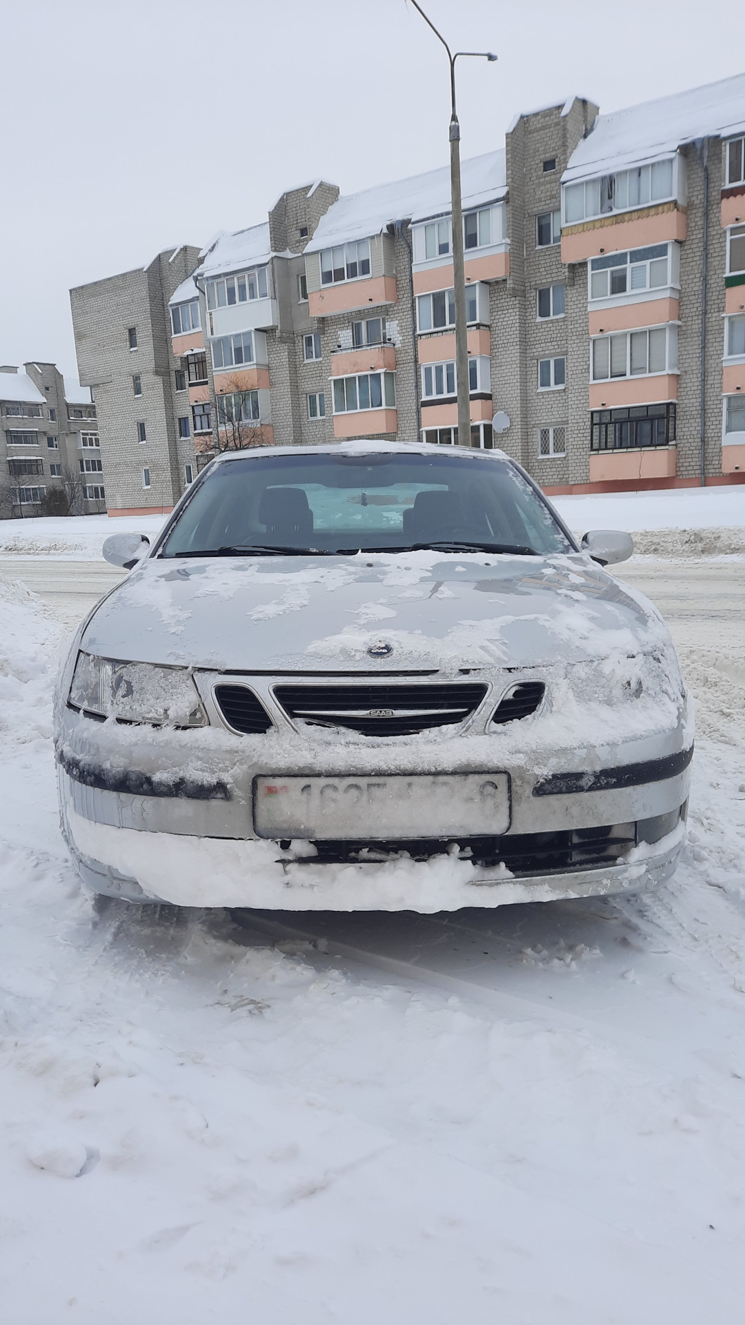 В снежной стихии, как дома. — Saab 9-3 (2G), 2 л, 2005 года | фотография |  DRIVE2