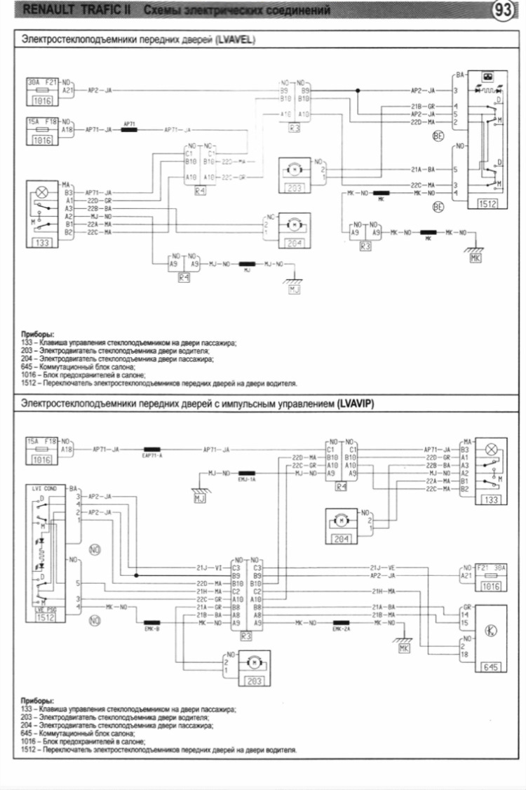 Схема стеклоподъемников рено меган 2