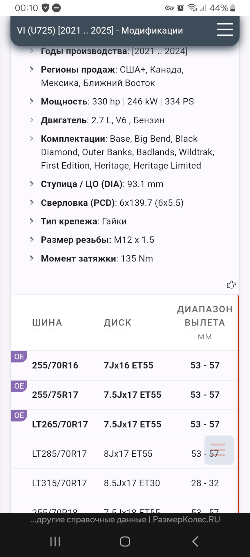 Новости по резине — Ford Bronco (6G), 2,7 л, 2021 года | шины | DRIVE2