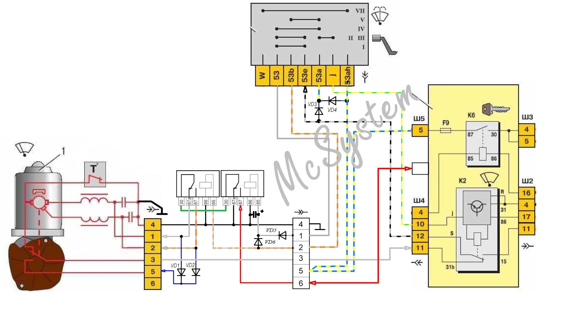 Моторчик дворников ваз распиновка. Электросхема мотора дворников ВАЗ 2110. ВАЗ 2110 реле моторчика дворников. Мотор стеклоочистителя ВАЗ 2110 схема. Эл.схема стеклоочистителя ВАЗ 2110.