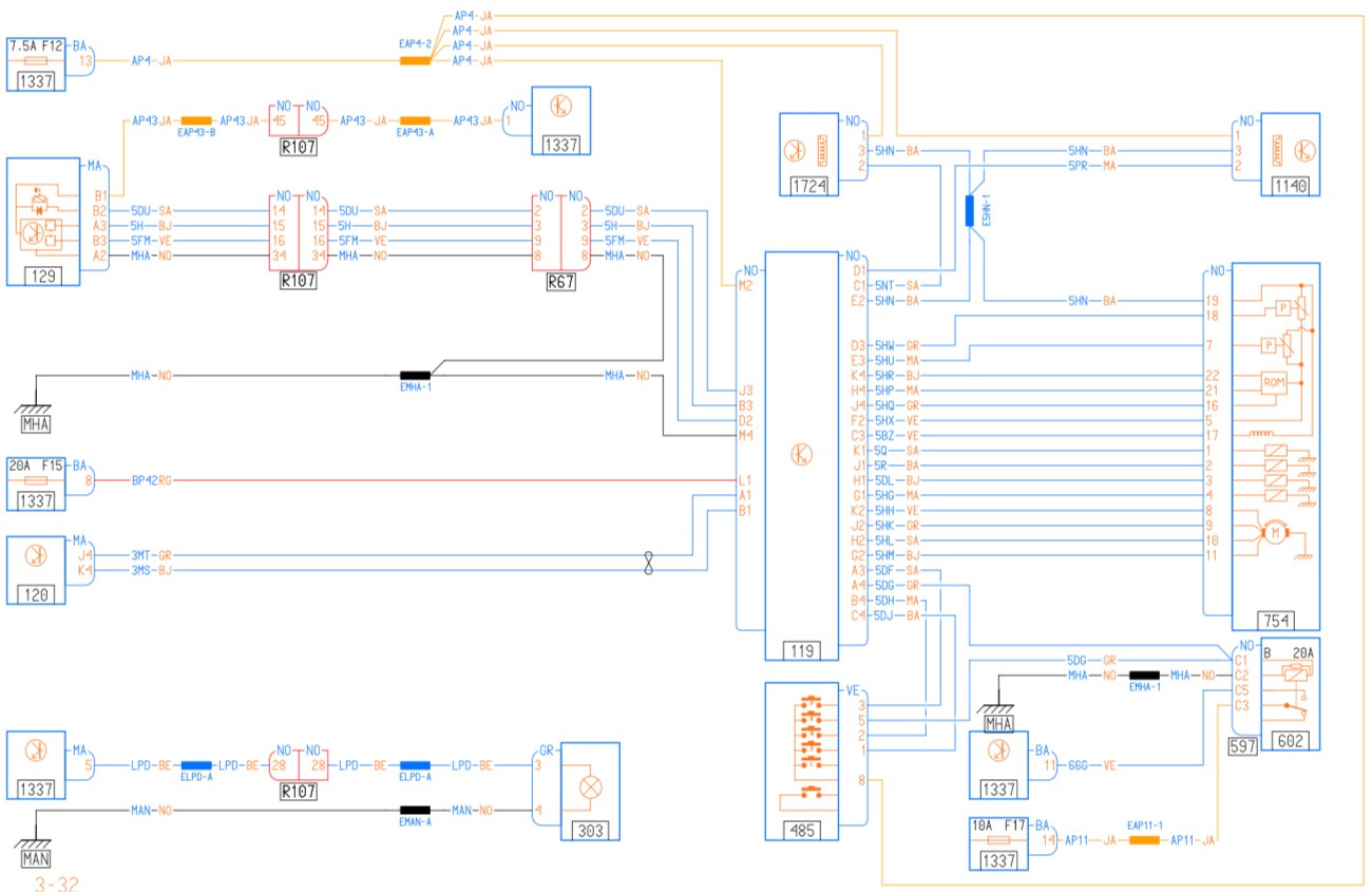 Схема Рено Меган 3. Электрическая схема усилитель руля Рено Меган 3.