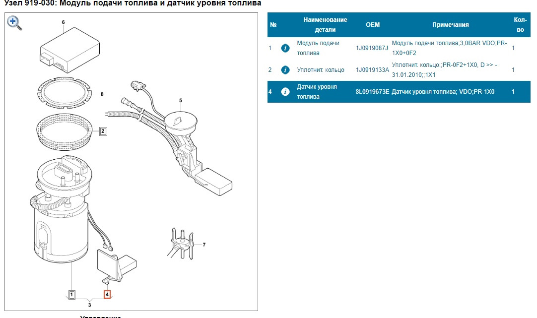 919 3. Модуль подачи топлива. 919-030. Скайлайн 2010 года выпуска, модуль подачи топлива.