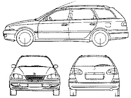 Toyota caldina чертеж