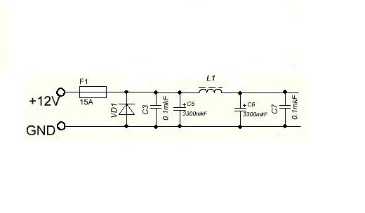 Схема фильтра от помех в авто