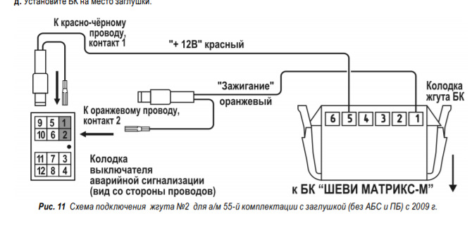 Штат шевроле нива с бкл схема