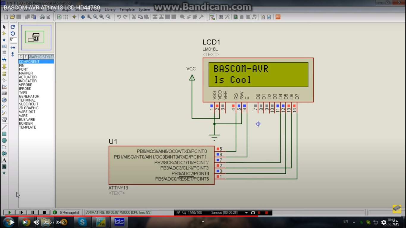 Баском 1. Attiny13 LCD. Attiny13 LCD 1602. Bascom 2. Bascom-AVR.