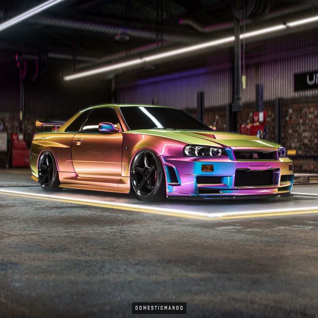 Amazing digital r34. Nissan Skyline GTR r34 хамелеон. Best r34.
