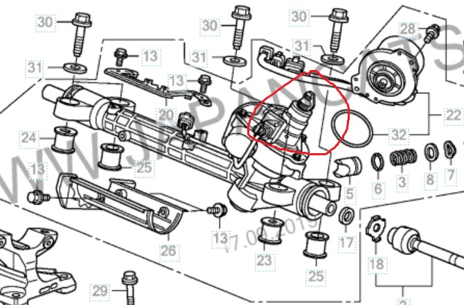 Рулевая рейка с ЭУР. Итоги ремонта — Honda CR-V (RE), 2 л, 2007 года ...