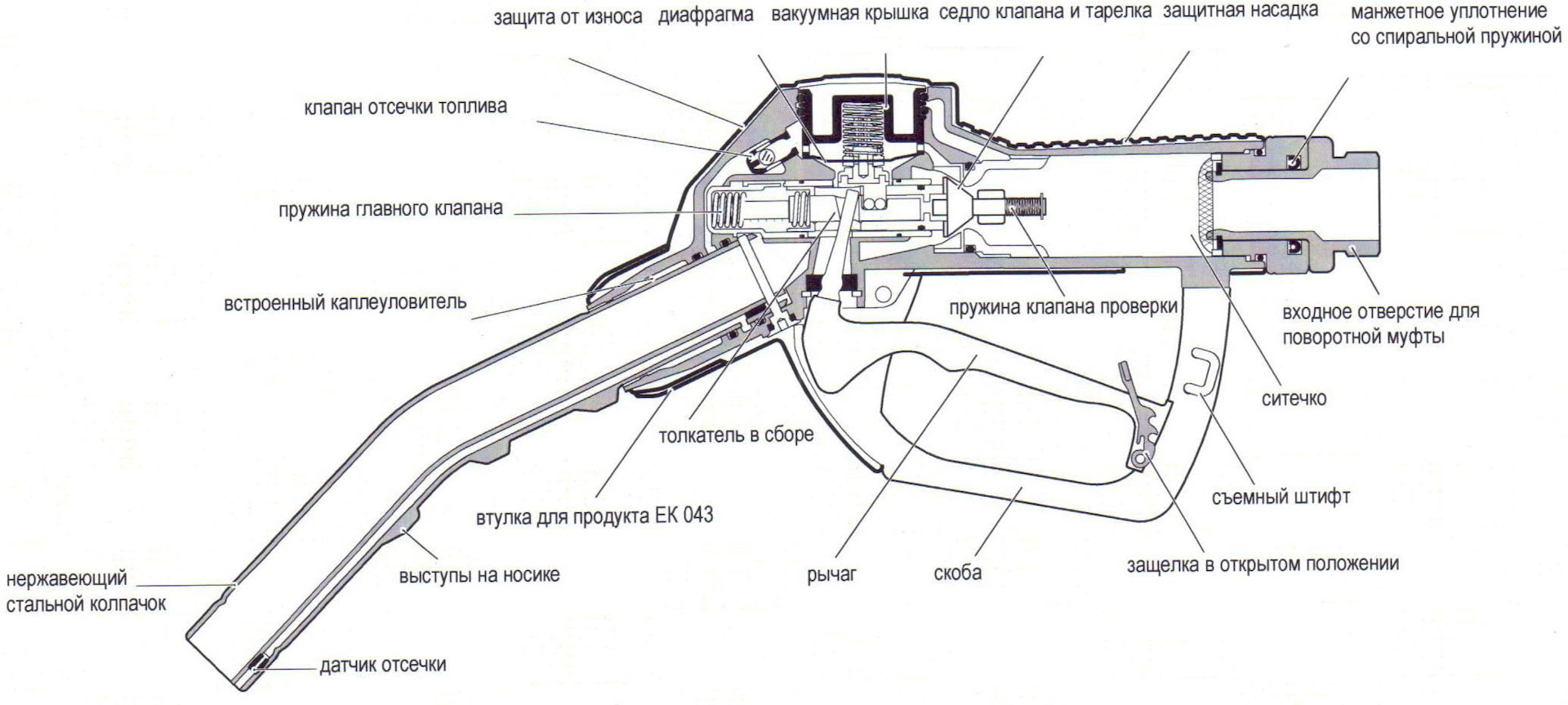 Пистолет топливораздаточный ZVA схема
