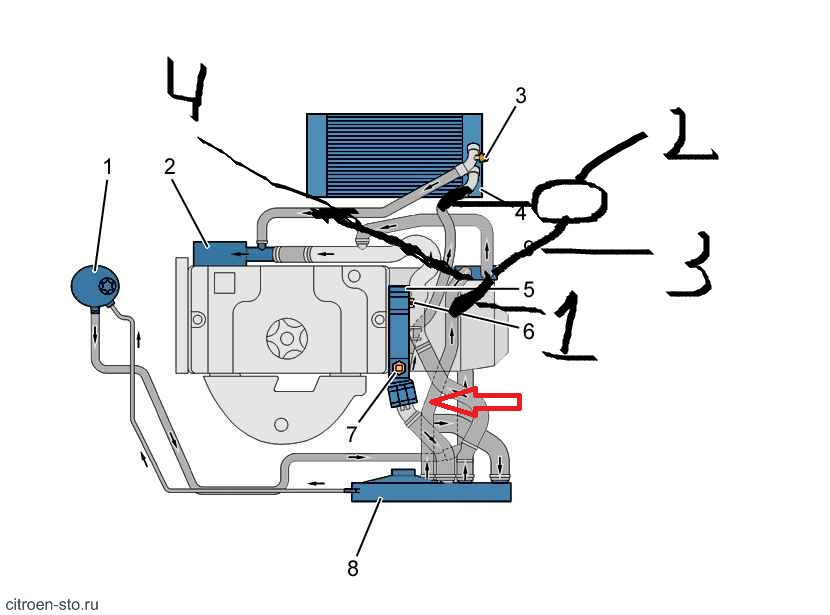 Система охлаждения ситроен с4 схема