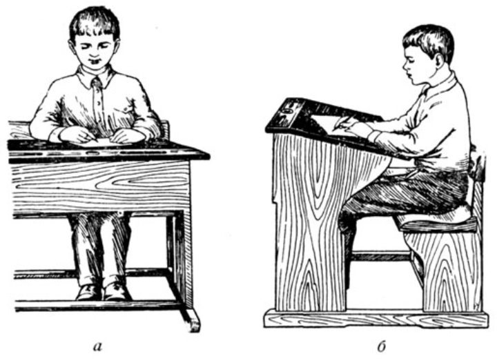 Как сидят дети за партой