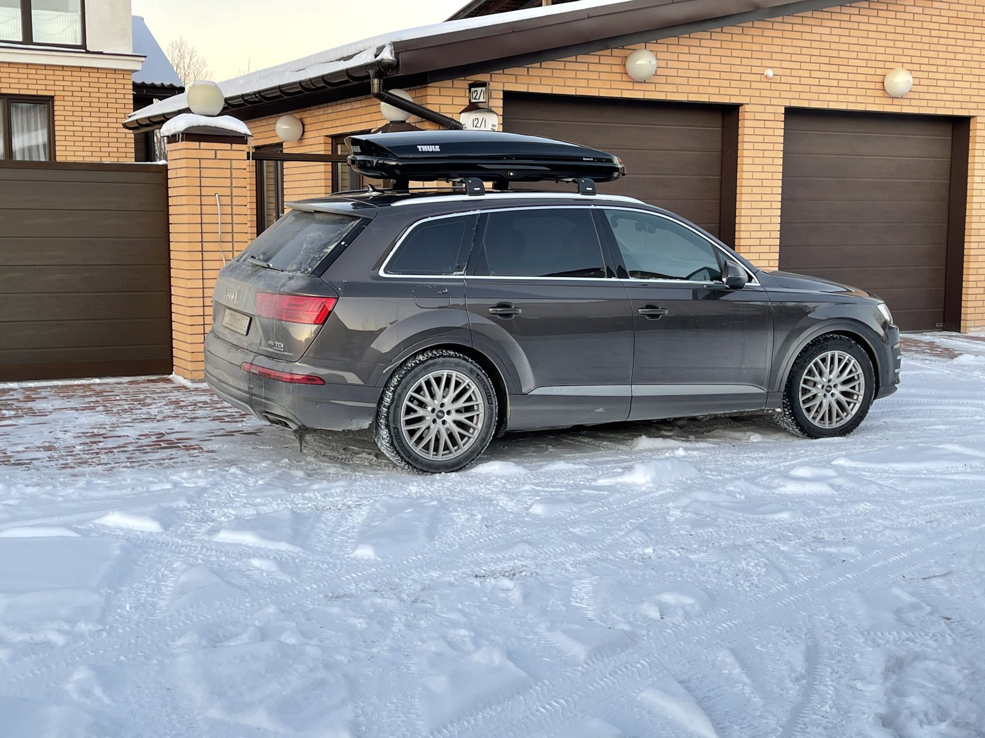 Дуги для багажника на крышу Audi Q7 4M — Audi Q7 (2G), 3 л, 2016 года ...