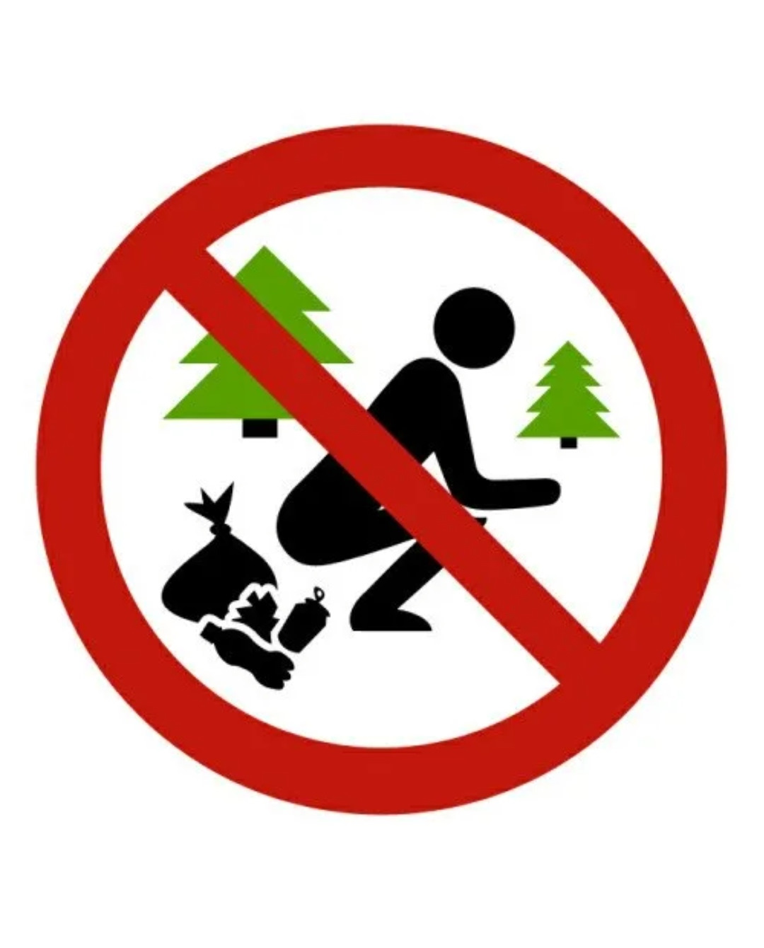 Знак «мусорить запрещено»