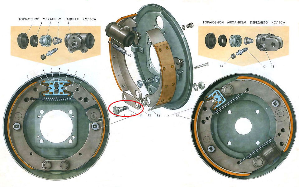 Клинят тормоза газ 2410