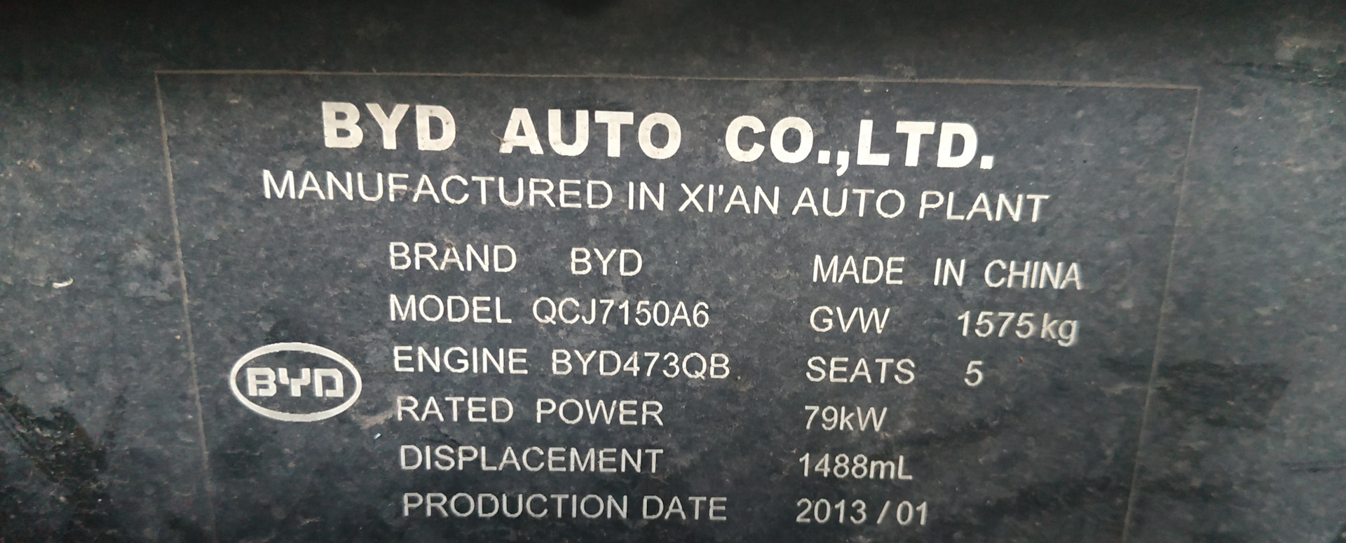 Замена РХХ — BYD F3, 1,5 л, 2013 года | электроника | DRIVE2