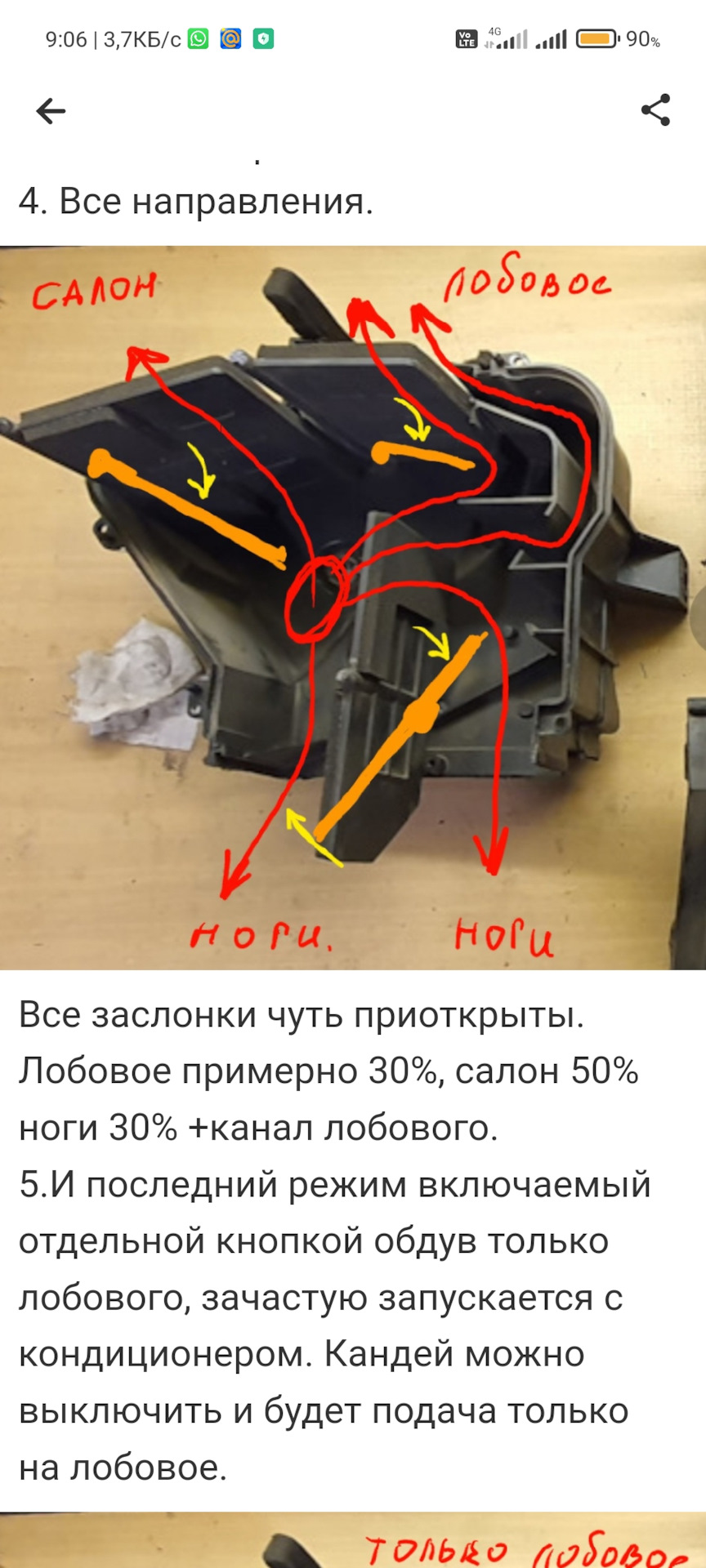 Устройство печки и положение заслонок в разных режимах Ховер — Great Wall  Hover, 2,4 л, 2007 года | наблюдение | DRIVE2