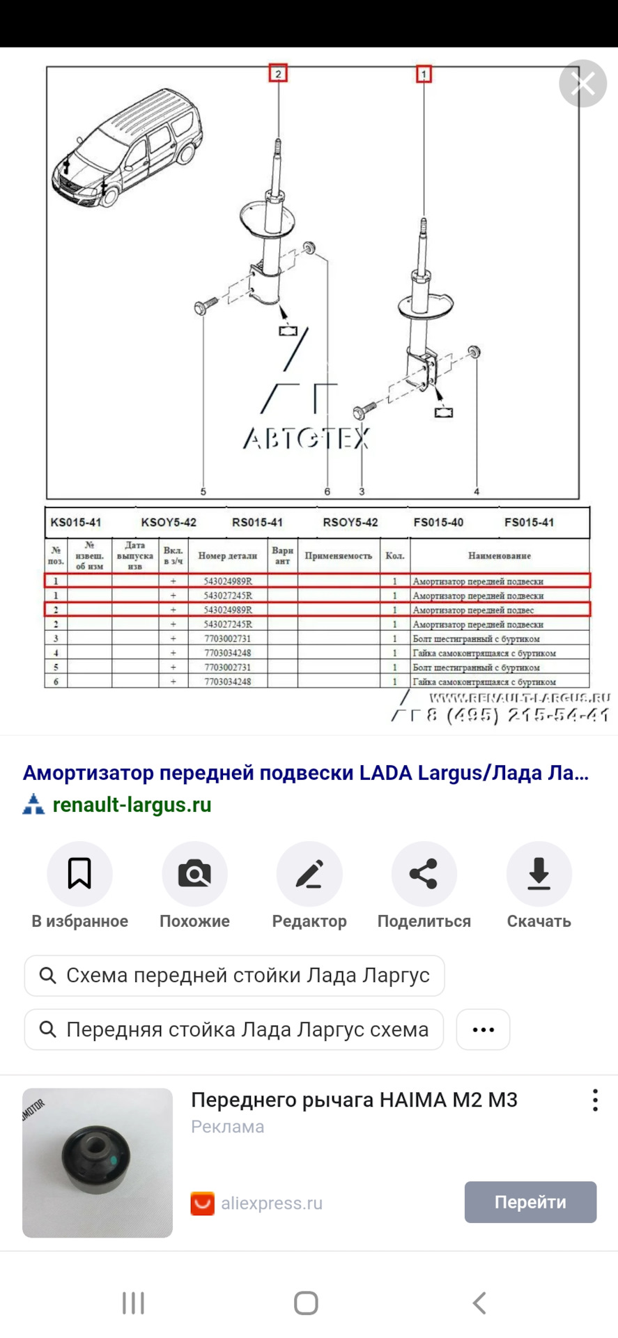 Описание передней подвески Nissan Almera
