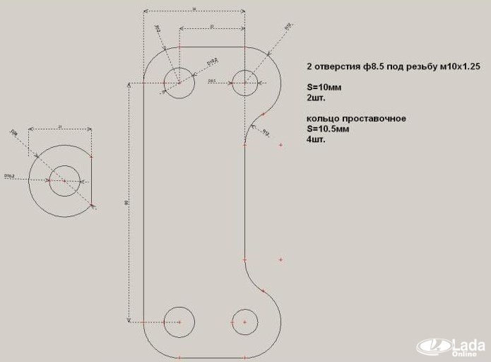 Чертеж спортивного руля