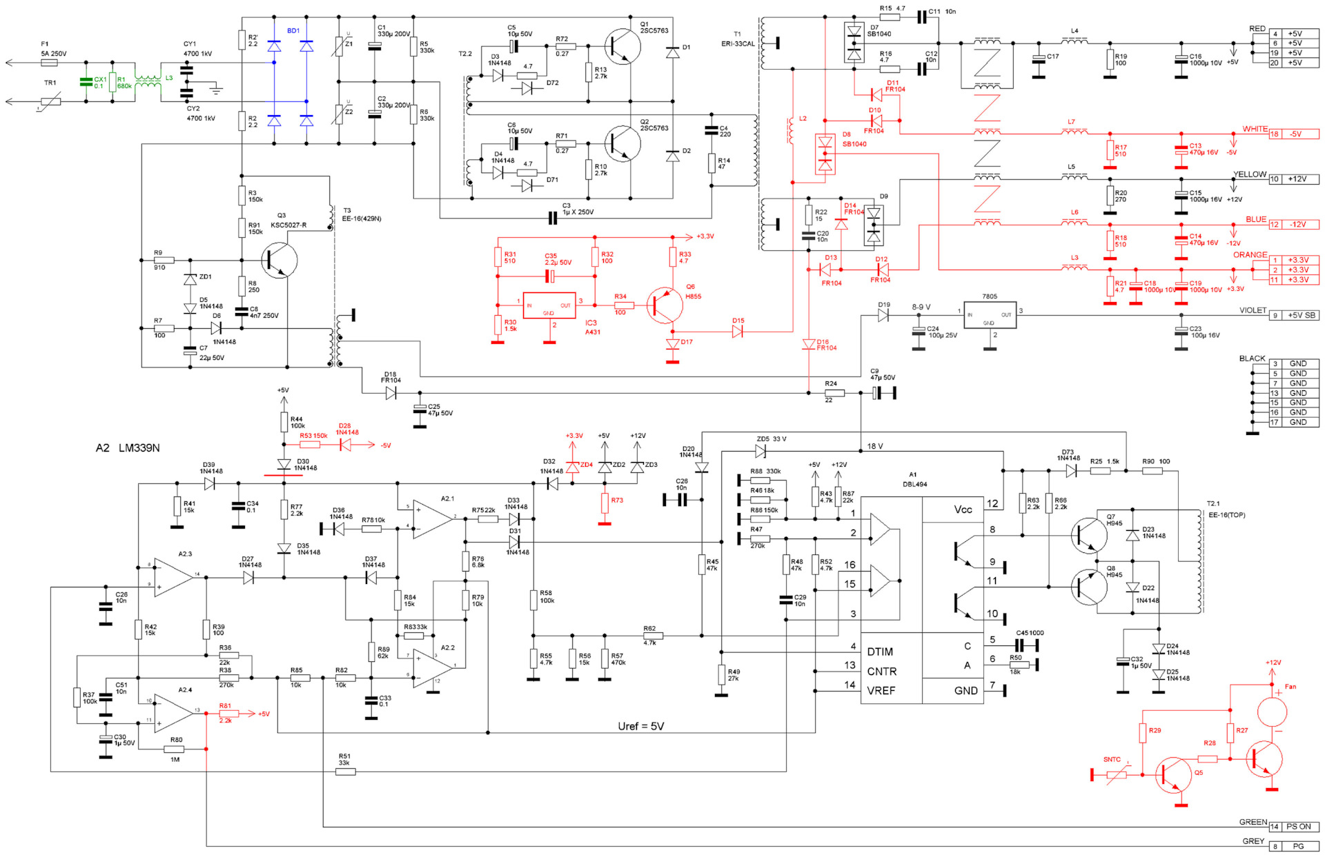 Asus atx 450d rev w20 схема