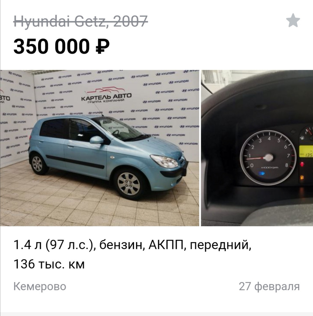 Продана — Hyundai Getz, 1,4 л, 2007 года | продажа машины | DRIVE2