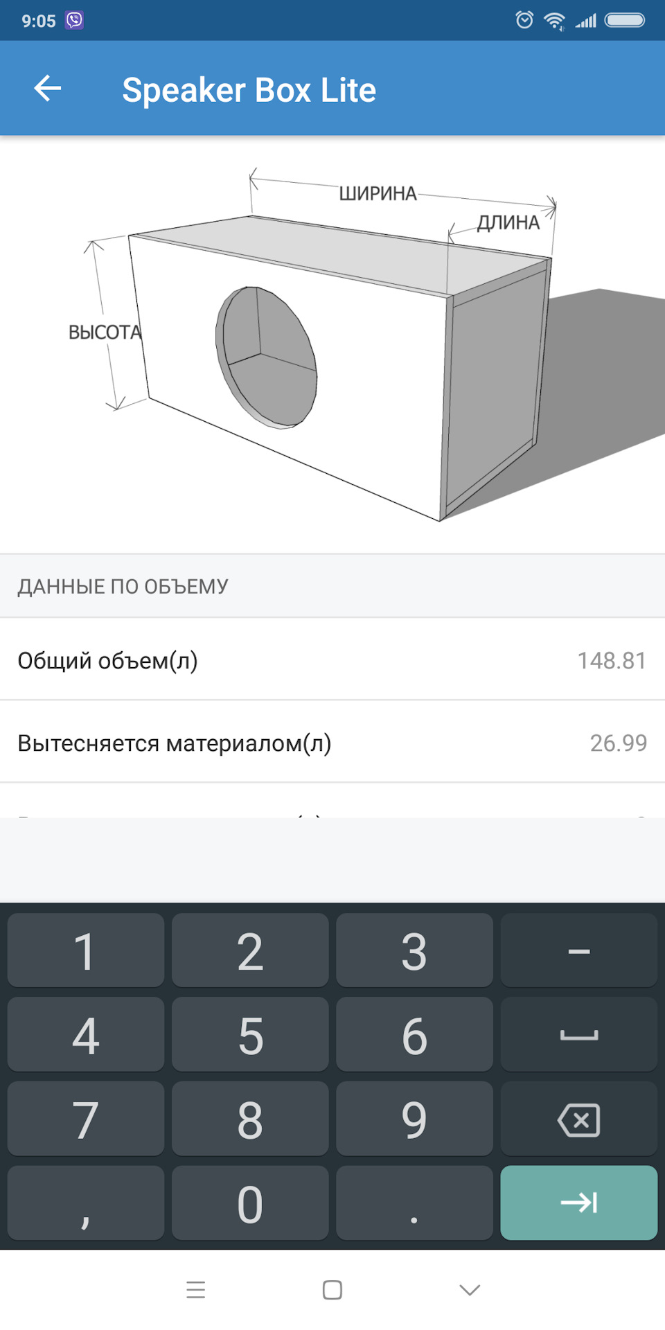 Как посчитать короб в квадратных метрах