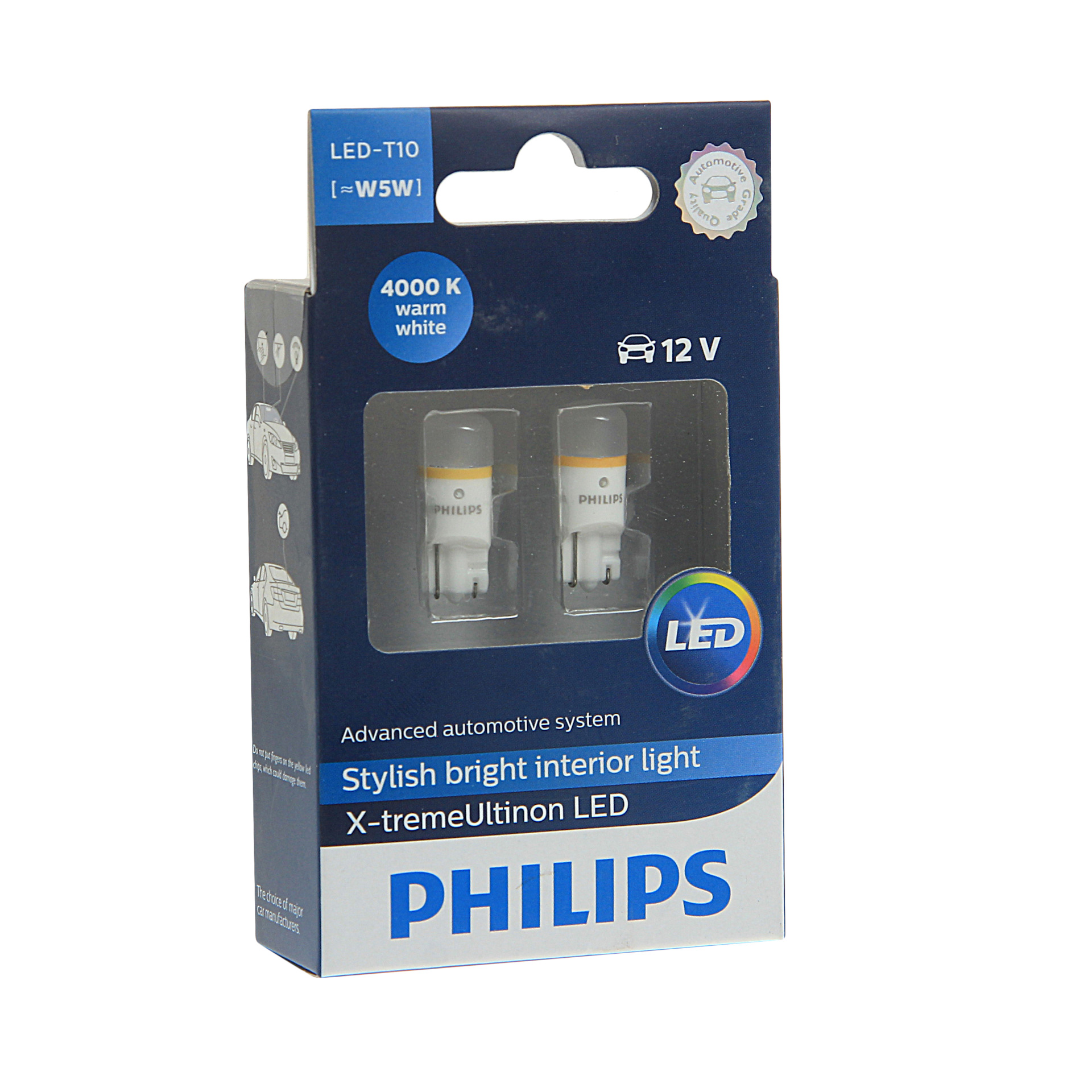 Автомобильные лампы t10. Philips led t10 w5w 6000k. Лампа автомобильная Philips t10w (w2.1*9.5d) led White. W5w Philips x-TREMEULTINON led 6000k. Филипс w5w t10 12v 1w 6000k.