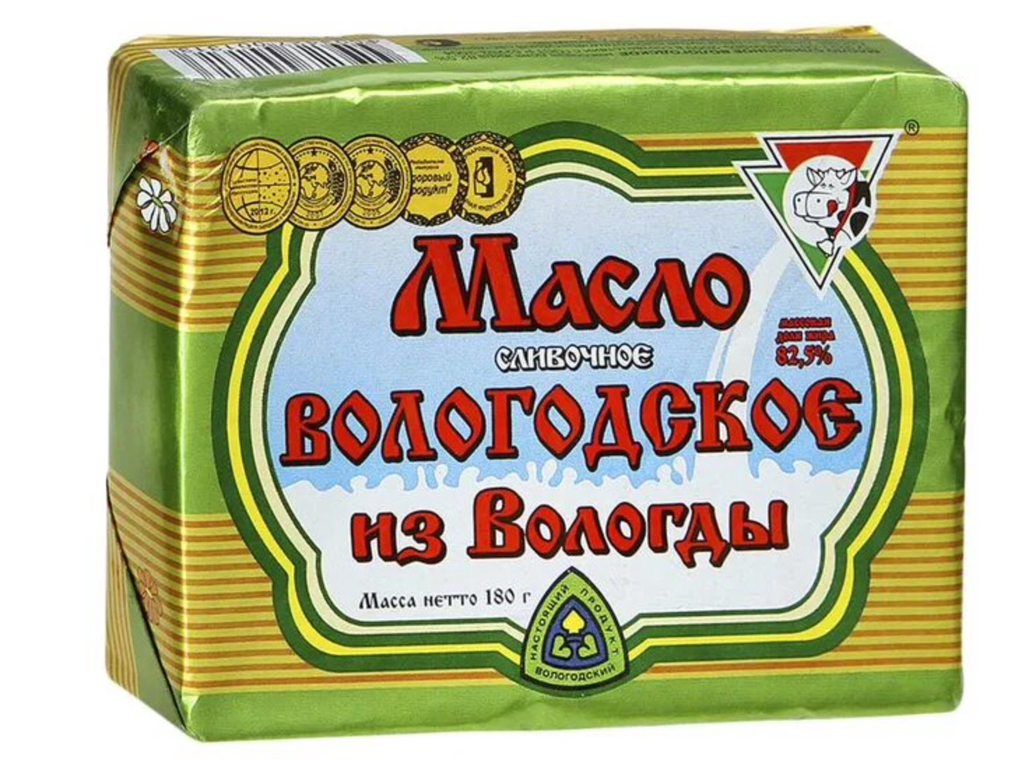 Масло сливочное Вологодское из Вологды. 82,5%